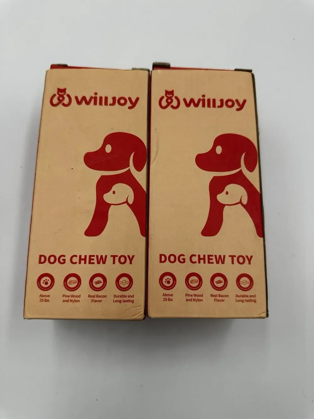 Willjoy 2-Pack Tough Dog Chew Toys for Aggressive Chewers Large Dogs NEW !